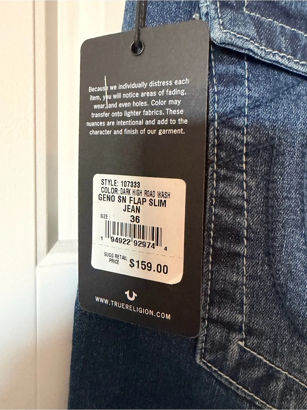 NETrue Religion Men’s Geno Relaxed Slim Denim Jeans